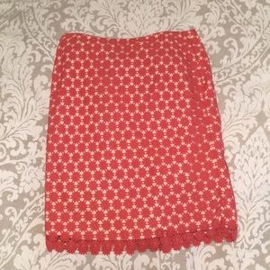 [Talbot’s] Lace Overlay Pencil Skirt